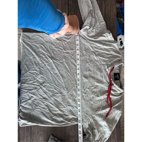 Jason Wu For Eva Air Drawstring Long Sleeve Pullover Top Gray sweater Size M - Picture 10 of 10